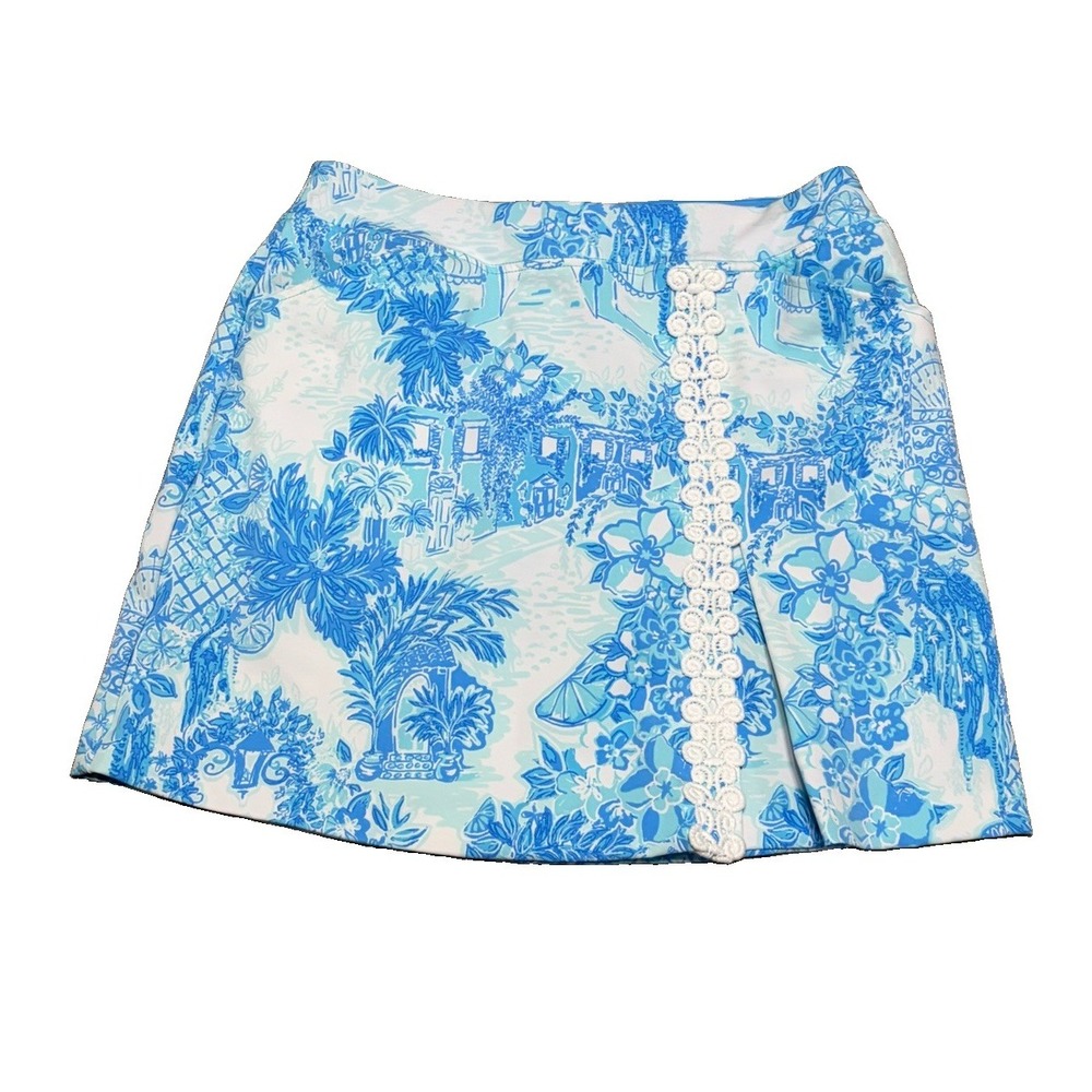 Lilly Pulitzer Womens 4 Luxletic Daphne Skort Toile Me About It Preppy Tennis